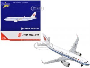Airbus A320neo Commercial Aircraft Air China White with Blue Stripes