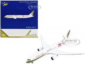 Boeing 787-9 Commercial Aircraft Gulf Air - 70th Anniversary White with Graphics