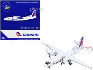 Antonov An-26 Commercial Aircraft Cubana de Aviacion White with Red and Blue Tail