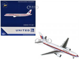 Boeing 757-200 Commercial Aircraft United Airlines (N536UA) White with Stripes