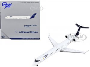 Bombardier CRJ900 Commercial Aircraft Lufthansa White with Dark Blue Tail