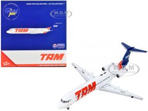 Fokker F100 Commercial Aircraft TAM Linhas Aereas White with Blue Tail