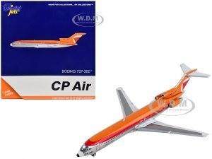 Boeing 727-200 Commercial Aircraft CP Air Orange and Silver with Red Stripes