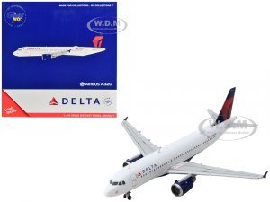 Airbus A320 Commercial Aircraft Delta Air Lines White with Red and Blue Tail