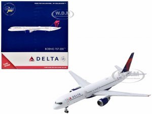 Boeing 757-200 Commercial Aircraft Delta Air Lines (N683DA) White with Red and Blue Tail