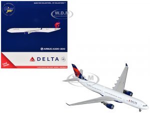 Airbus A330-300 Commercial Aircraft Delta Air Lines (N829NW) White with Blue and Red Tail