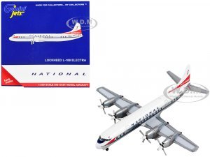 Lockheed L-188 Electra Commercial Aircraft National Airlines White with Red Tail