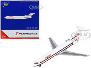 Boeing 727-200 Commercial Aircraft Trump Shuttle White with Red Stripes