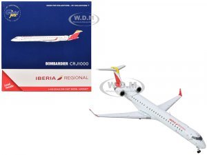 Bombardier CRJ1000 Commercial Aircraft Iberia Regional (EC-MVZ) White with Red Tail