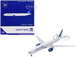 Boeing 777-300ER Commercial Aircraft United Airlines White with Blue Tail