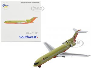 Boeing 727-200 Commercial Aircraft Southwest Airlines Gold with Red and Orange Stripes