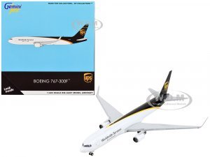 Boeing 767-300F Commercial Aircraft UPS Worldwide Services White with Dark Brown Tail 1/400