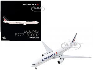 Boeing 777-300ER Commercial Aircraft Air France (F-GZNH) White with Striped Tail