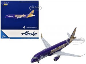 Embraer ERJ-175 Commercial Aircraft Alaska Airlines - Horizon Air - University of Washington Huskies (N662QX) Purple with Gold Tail