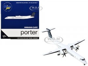 Bombardier Q400 Commercial Aircraft Porter Airlines (C-GKQC) White with Dark Blue Tail