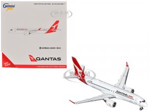 Airbus A220-300 Commercial Aircraft QantasLink (VH-X4B) White with Red Tail