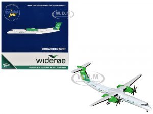 Bombardier Q400 Commercial Aircraft Wideroe (LN-WDM) White with Green Tail