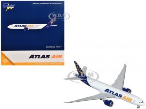Boeing 777-200LR Commercial Aircraft Atlas Air (N703GT) White with Blue Tail