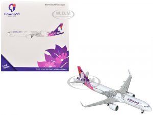 Airbus A321neo Commercial Aircraft Hawaiian Airlines (N208HA) White with Purple Tail