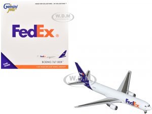 Boeing 767-300F Commercial Aircraft FedEx (Federal Express) (N144FE) White with Purple Tail