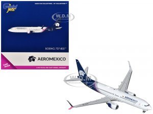 Boeing 737-800 Commercial Aircraft Aeromexico (N957AM) White with Blue Tail