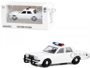 1980-1989 Dodge Diplomat Police Unmarked White with Light Bar Hot Pursuit Hobby Exclusive Series