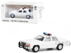 1980-1991 Ford LTD Crown Victoria Police White with Light Bar Hot Pursuit Hobby Exclusive Series
