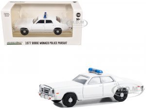 1977-78 Dodge Monaco Police Pursuit White with Light Bar Hot Pursuit - Hobby Exclusive Series