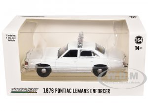 1976-77 Pontiac LeMans Enforcer White with Light Bar Hot Pursuit - Hobby Exclusive Series