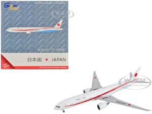 Boeing 777-300ER Commercial Aircraft Japan Air Self-Defense Force White with Red Stripes Gemini Macs Series 1/400