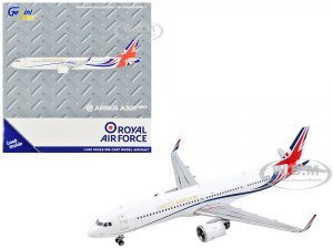 Airbus A321neo Transport Aircraft Royal Air Force - United Kingdom White with UK Flag Tail Gemini Macs Series 1/400