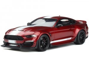 2021 Shelby Super Snake Coupe Red Metallic with White Stripes