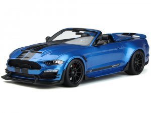 2022 Shelby Super Snake Speedster Convertible Blue Metallic with Black Stripes