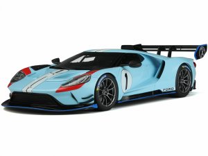 2021 Ford GT MK II #1 Light Blue with White Stripes Heritage Edition