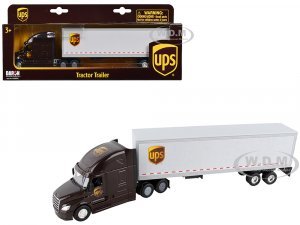 UPS Tractor Truck Brown with Dry Goods Trailer United Parcel Service