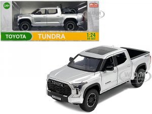 2023 Toyota Tundra TRD 4x4 Pickup Truck Silver Metallic with Sunroof and Wheel Rack