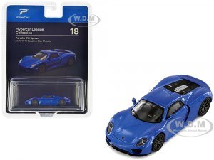 Porsche 918 Spyder Sapphire Blue Metallic Hypercar League Collection