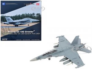 Boeing EA-18G Growler Aircraft VAQ-142 Gray Wolves USS Gerald R. Ford (2023) United States Navy Air Power Series 1/72