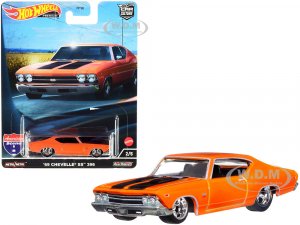 1969 Chevrolet Chevelle SS 396 Orange with Black Stripes American Scene Car Culture Series