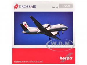 Saab 340 Commercial Aircraft Crossair (HB-AKN) White with Tail Graphics
