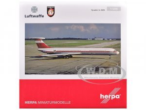 Ilyushin IL-62M Commercial Aircraft German Luftwaffe (11+22) White with Red Stripes