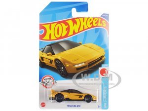 1990 Acura NSX Yellow with Black Stripes and Top HW J-Imports Series