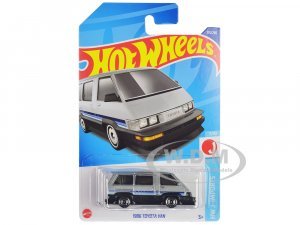 1986 Toyota Van Silver Metallic and Black with Stripes HW J-Imports Series