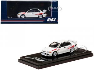 Mitsubishi Lancer RS Evolution III RHD (Right Hand Drive) Scortia White with Red Rally Stripes