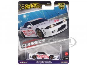 Nissan Skyline GT-R (R32) Pandem White with Hot Wheels Logo Modern Classics Series