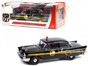 1957 Chevrolet 150 Sedan Black with Yellow Stripes Kentucky State Police
