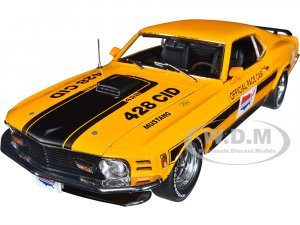1970 Ford Mustang Mach 1 Yellow with Black Stripes Michigan International Speedway Official Pace Car