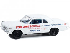 1963 Pontiac Tempest White with Blue Interior Stan Long Pontiac Detroit Michigan - Worlds Fastest Tempest Driven by Stan Antlocer