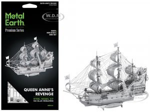 Model Kit Queen Annes Revenge Ship (Challenging Difficulty) Steel Model by Metal Earth