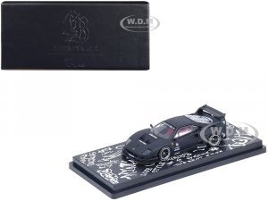 LBWK (Liberty Walk) F40 Matt Black with Graphics Hong Kong Toycar Salon 2023 Special Edition